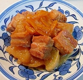 豚バラ肉ブロック柚子煮込み